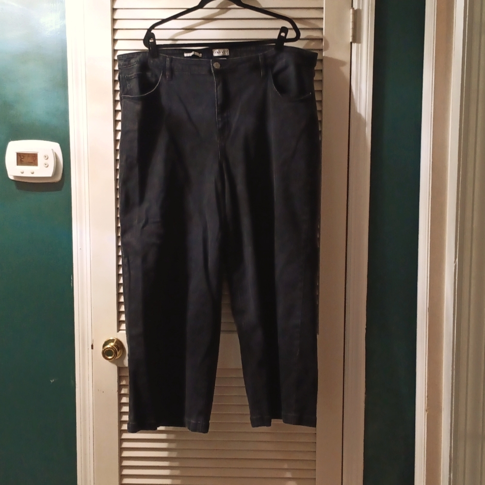 Women's plus wide leg jeans